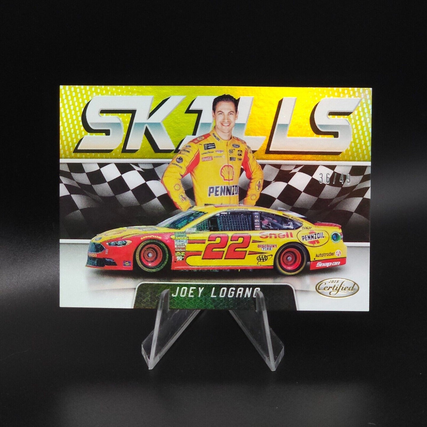 2018 Panini Certified Racing Skills Gold #S11 Joey Logano /49