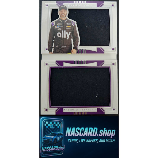2020 Panini National Treasures Jimmie Johnson Jumbo Firesuit Booklet Duals #/25