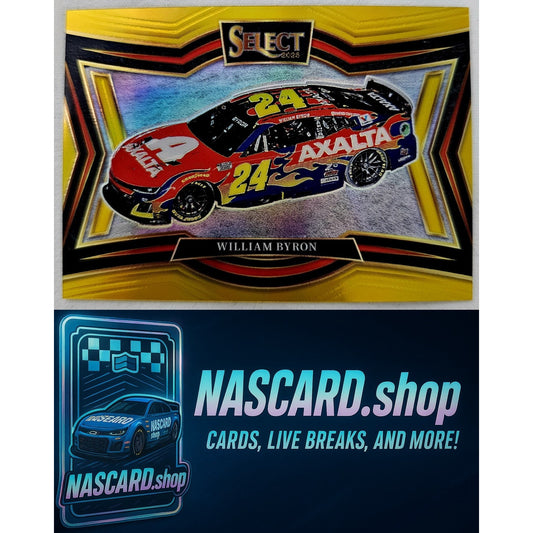 2025 Panini Select Pit Road #161 William Byron Gold Prizms #/10