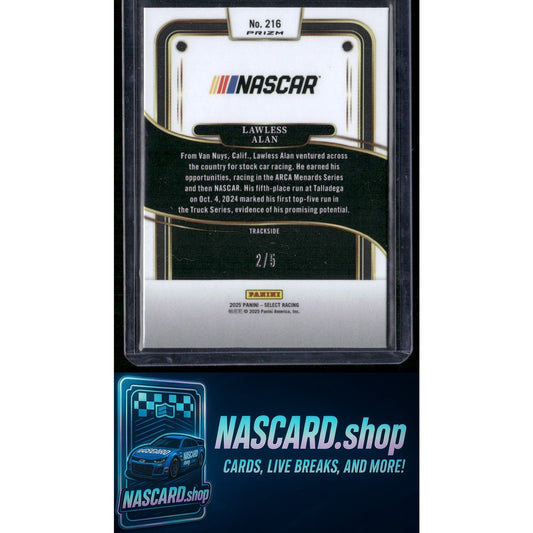 2025 Panini Select #216 Lawless Alan Green Prizms #/5