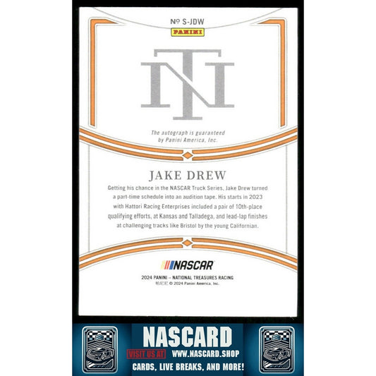 2023 Panini National Treasures Signatures Jake Drew /49 - NASCARD.shop