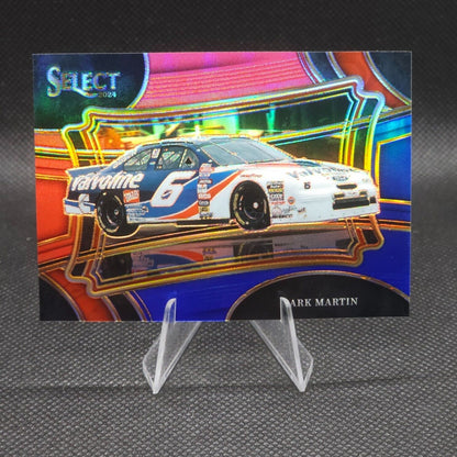 2024 Panini Select Racing Pit Road Red and Blue Prizms #123 Mark Martin 043/149