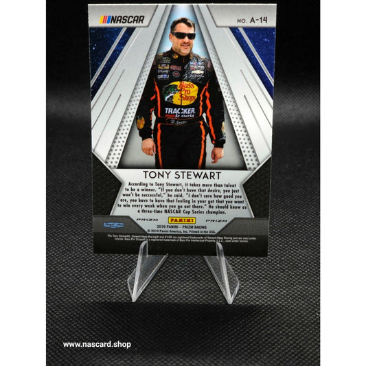 2019 Panini Prizm Apex White Sparkle Prizm #A-14 Tony Stewart