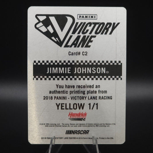 2018 Victory Lane Celebrations #C2 Yellow Printing Plate Jimmie Johnson 1/1