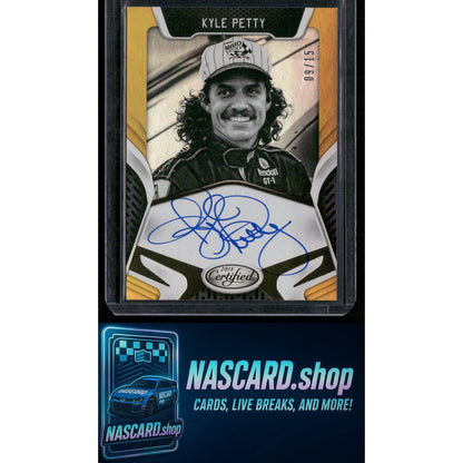 2018 Panini Certified #CS-KP Kyle Petty Certified Signatures Gold #/15