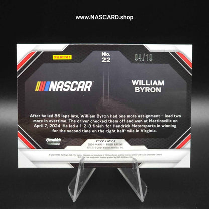 2024 Panini Prizm - Victory Lane William Byron #22 Gold Prizm /10