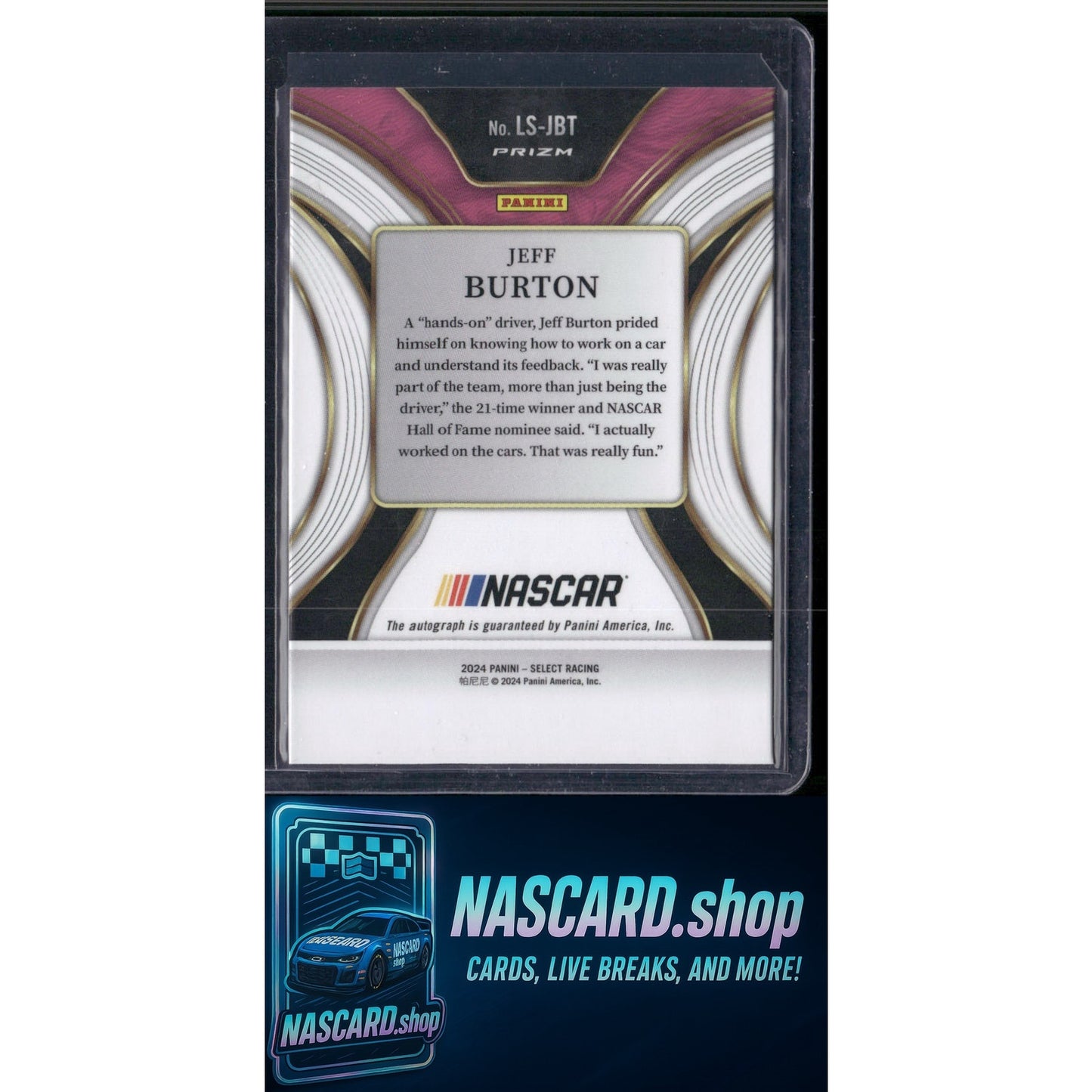 2024 Panini Select #LS-JBT Jeff Burton Legendary Signatures - NASCARD.shop
