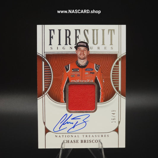 2023 Panini National Treasures Firesuit Signatures Holo Silver Chase Briscoe /49