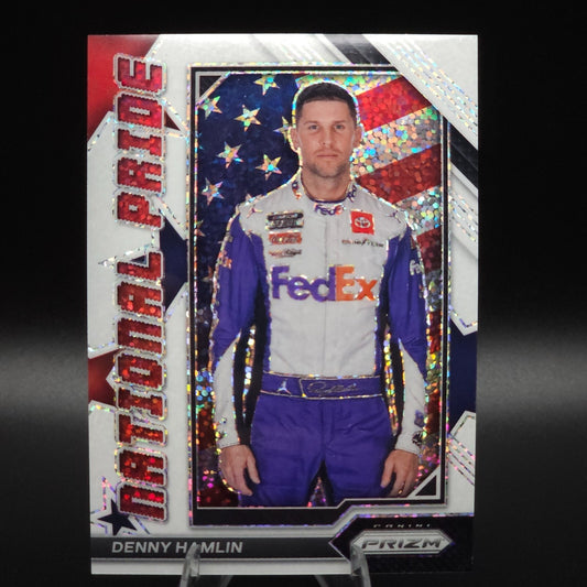 2023 Panini Prizm - National Pride Denny Hamlin #NP8 White Sparkle Prizm