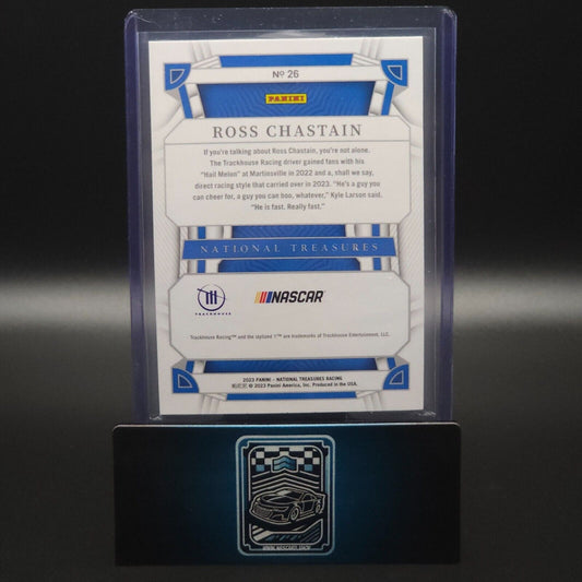 2023 Panini National Treasures Base Holo Silver #26 Ross Chastain /15 - NASCARD.shop