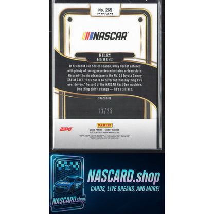 2025 Panini Select #265 Riley Herbst Tie-Dye Prizms #/25