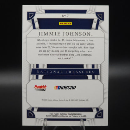 2023 Panini National Treasures Base Holo Silver Jimmie Johnson /15 - NASCARD.shop