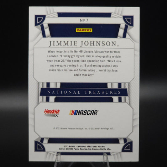 2023 Panini National Treasures Base Holo Silver Jimmie Johnson /15 - NASCARD.shop
