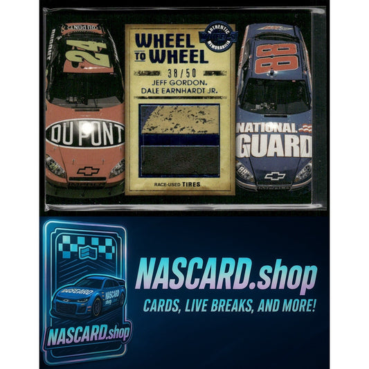 2010 Wheels Main Event Jeff Gordon Dale Earnhardt Jr. Wheel to Wheel #/50 - NASCARD.shop