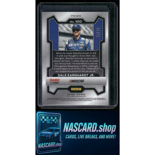 2024 Panini Prizm #100 Dale Earnhardt Jr Checkered Flag #/75