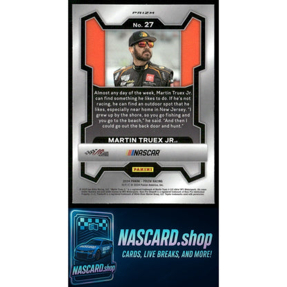 2024 Panini Prizm #27 Martin Truex Jr. White Sparkle - NASCARD.shop
