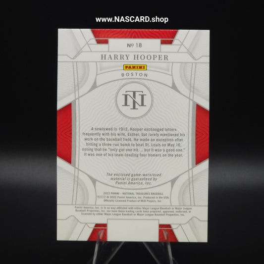 2022 National Treasures Harry Hooper Holo Platinum Blue Harry Hooper 1/1 Boston