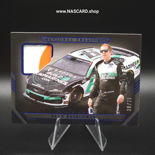 2024 Panini National Treasures Track Gear Blue Brad Keselowski /75