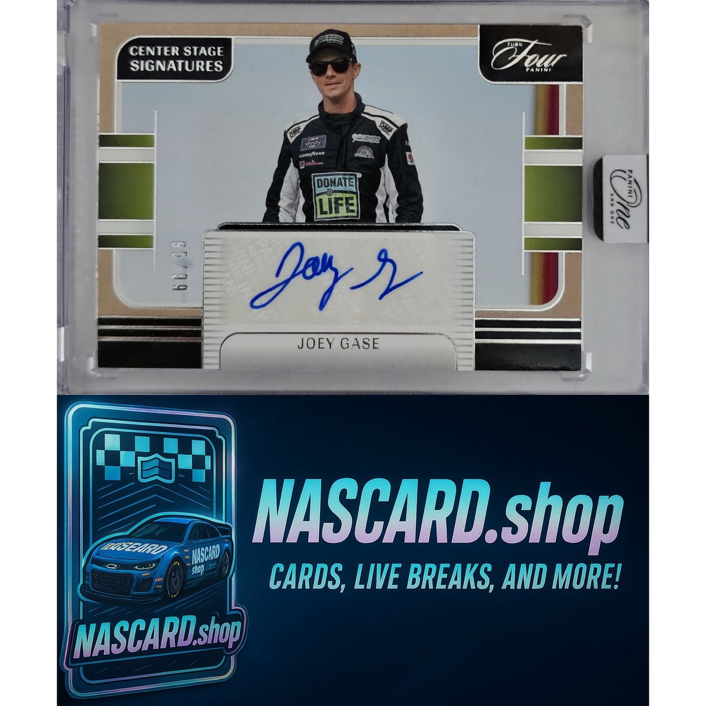 2025 Panini Turn Four #CSS-JGS Joey Gase Center Stage Signatures #/99