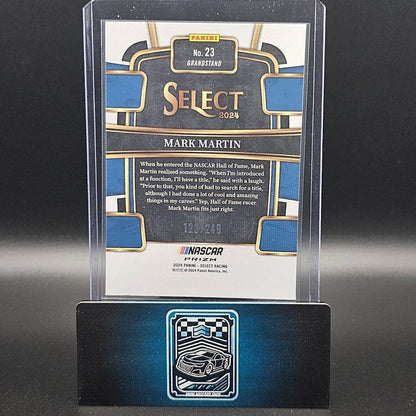 2024 Panini Select - Grandstand Red And Blue Prizm #23 Mark Martin /249 - NASCARD.shop