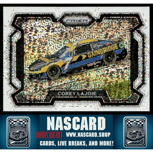 2024 Panini Prizm - Base Rides Corey LaJoie #37 White Sparkle Prizm