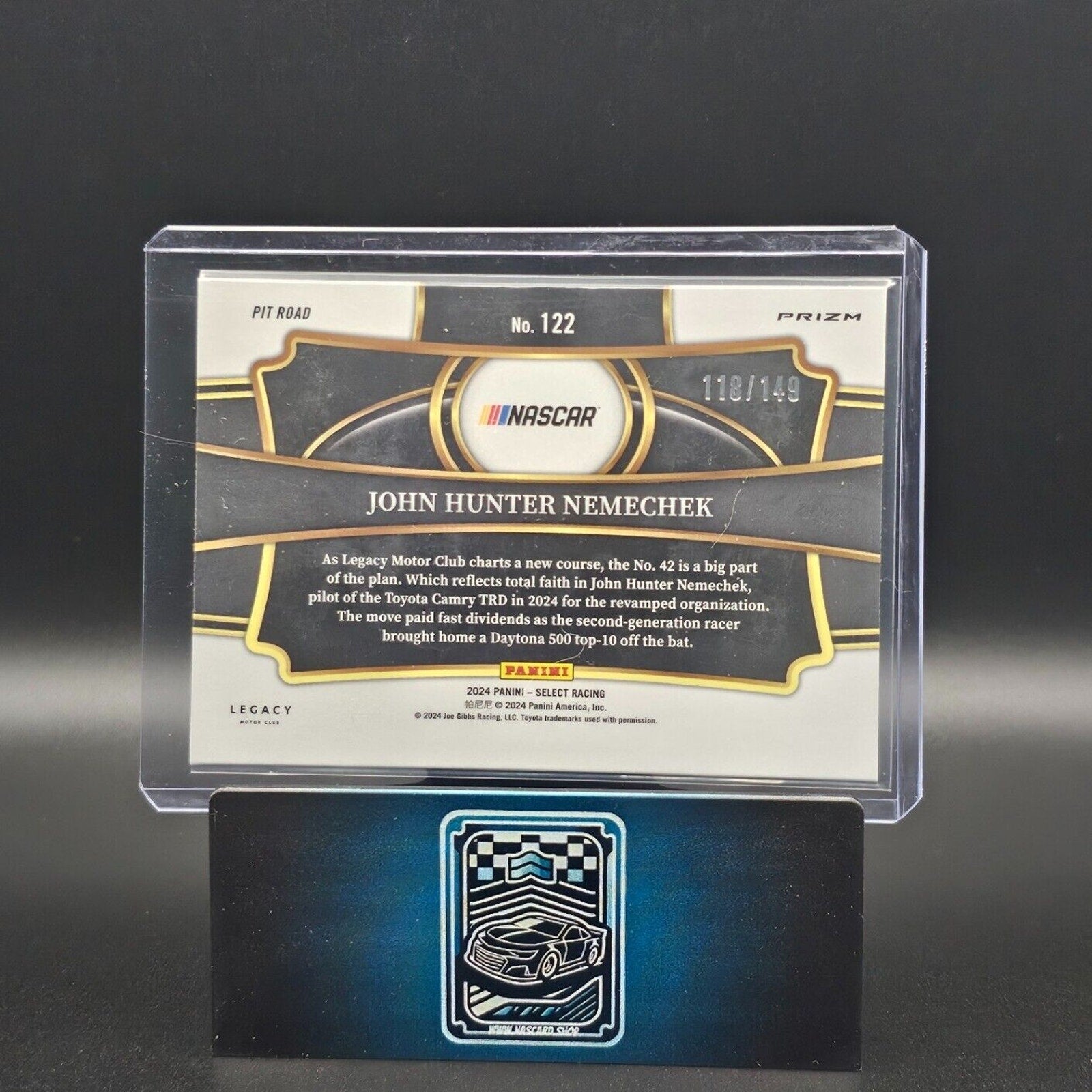 2024 Panini Select - Pit Road Red And Blue Prizm #122 John Hunter Nemechek /149 - NASCARD.shop