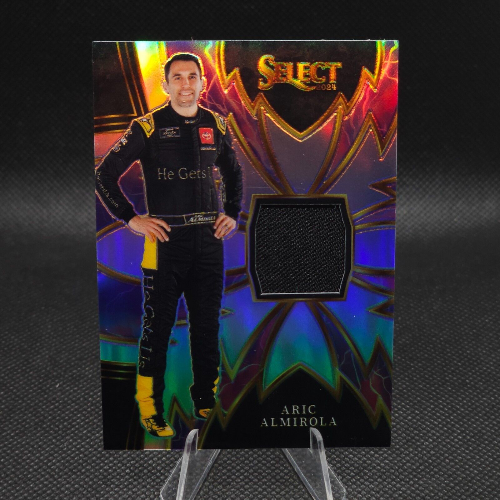 2024 Panini Select Racing Sparks Silver Prizm #S-AAM Aric Almirola - NASCARD.shop