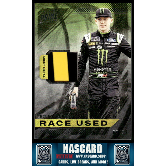 2023 Panini Prime #RU-RHE Riley Herbst Race Used Sheet Metal #/99