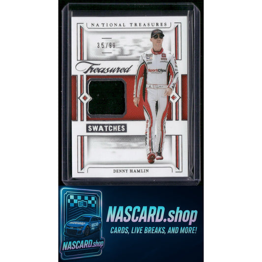 2024 Panini National Treasures #TS-DHN Denny Hamlin Treasured Swatches #/99