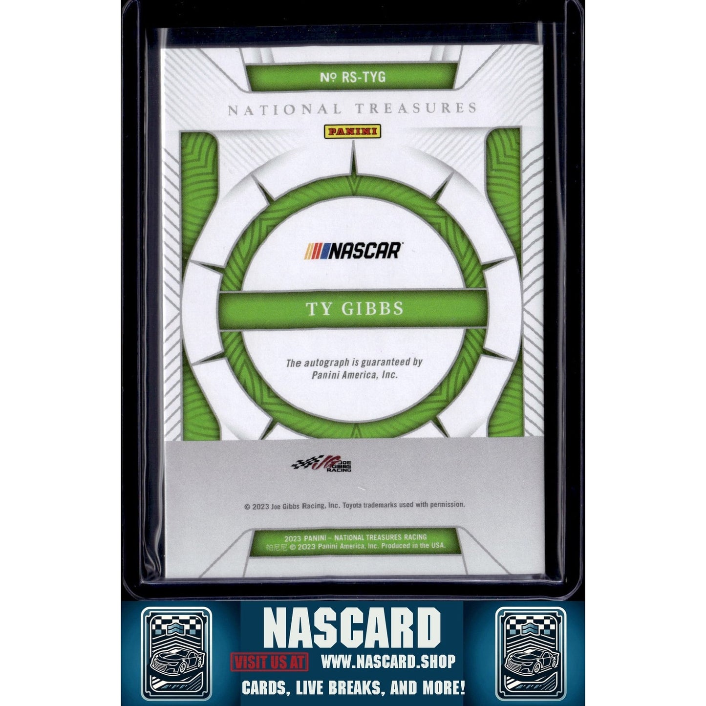 2024 Panini National Treasures #RS-TYG Ty Gibbs 2023 Rising Stars #/49