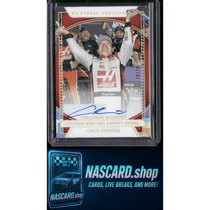 2024 Panini National Treasures Cole Custer Treasured Moments Holo Gold #/10