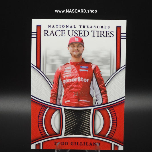 2024 Panini National Treasures Race Used Tires Blue Todd Gilliland /75