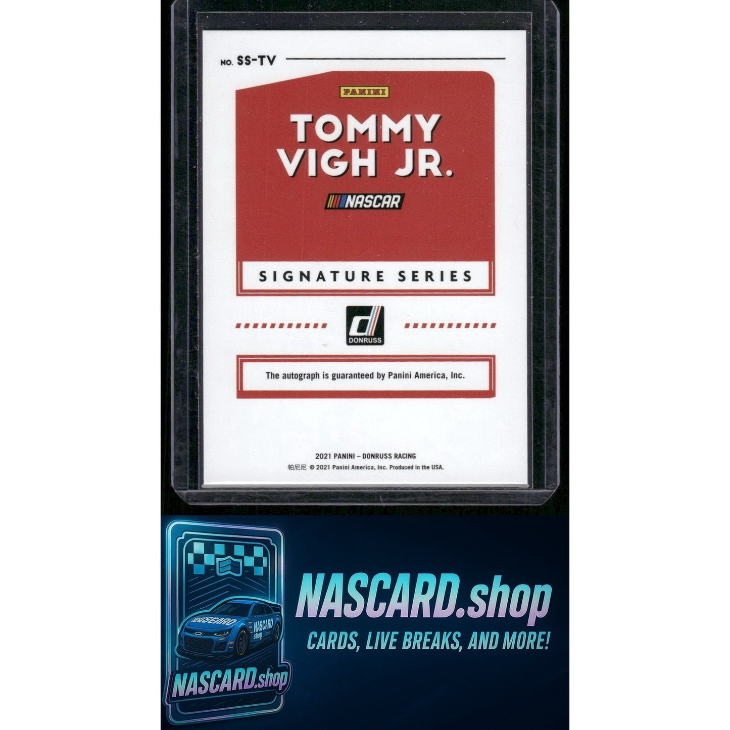 2021 Donruss #SS-TV Tommy Vigh Jr. Signature Series Red #/99
