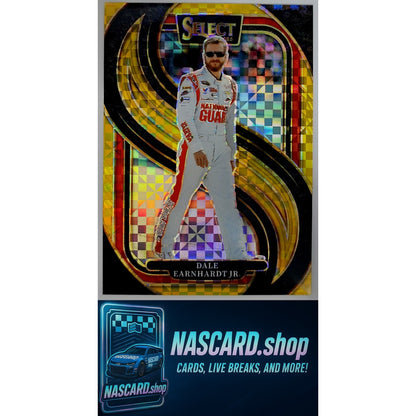 2025 Panini Select #262 Dale Earnhardt Jr Gold Power Plaid #/13