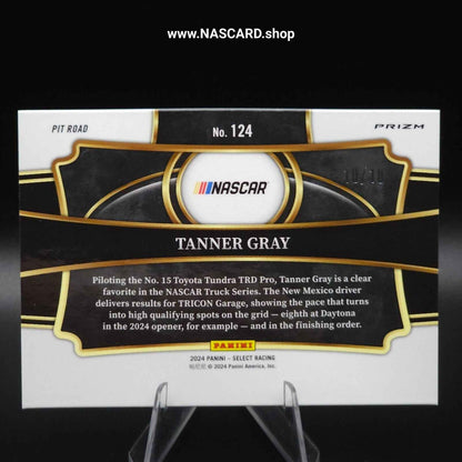 2024 Panini Select - Pit Road Tanner Gray #124 Gold Prizm 10/10 - NASCARD.shop