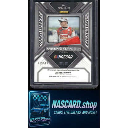 2024 Panini Prizm #SS-JHN John Hunter Nemechek Sensational Signatures Red #/99