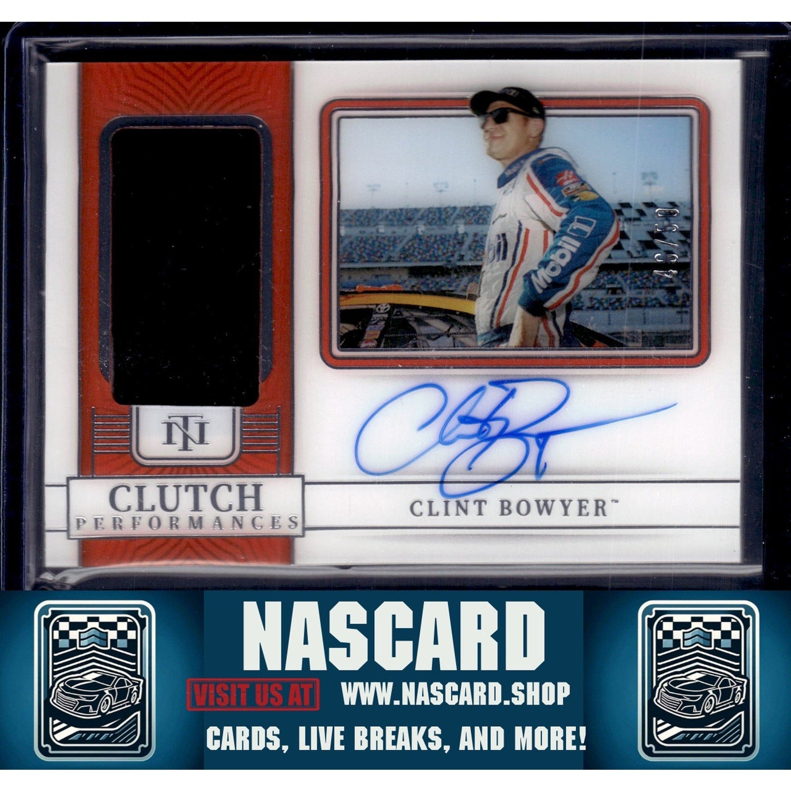 2023 Panini National Treasures #CP-CBY Clint Bowyer Clutch Performances #/50 - NASCARD.shop