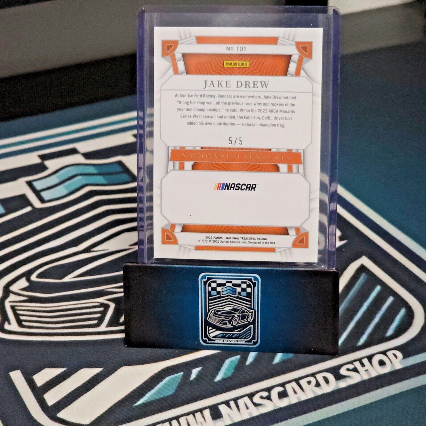 2023 National Treasures Racing Rookies Green #101 Jake Drew 5/5