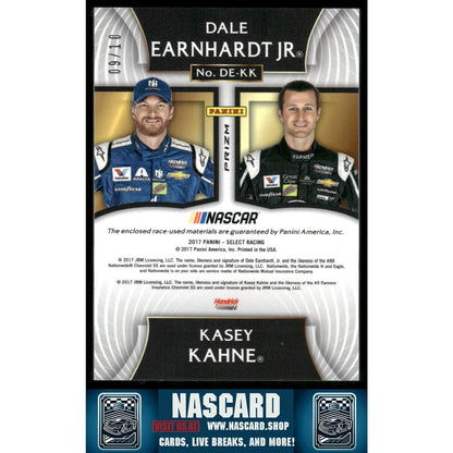 2017 Panini Select Dale Earnhardt Jr. Kasey Kahne Select Pairs Gold Prizms #/10 - NASCARD.shop