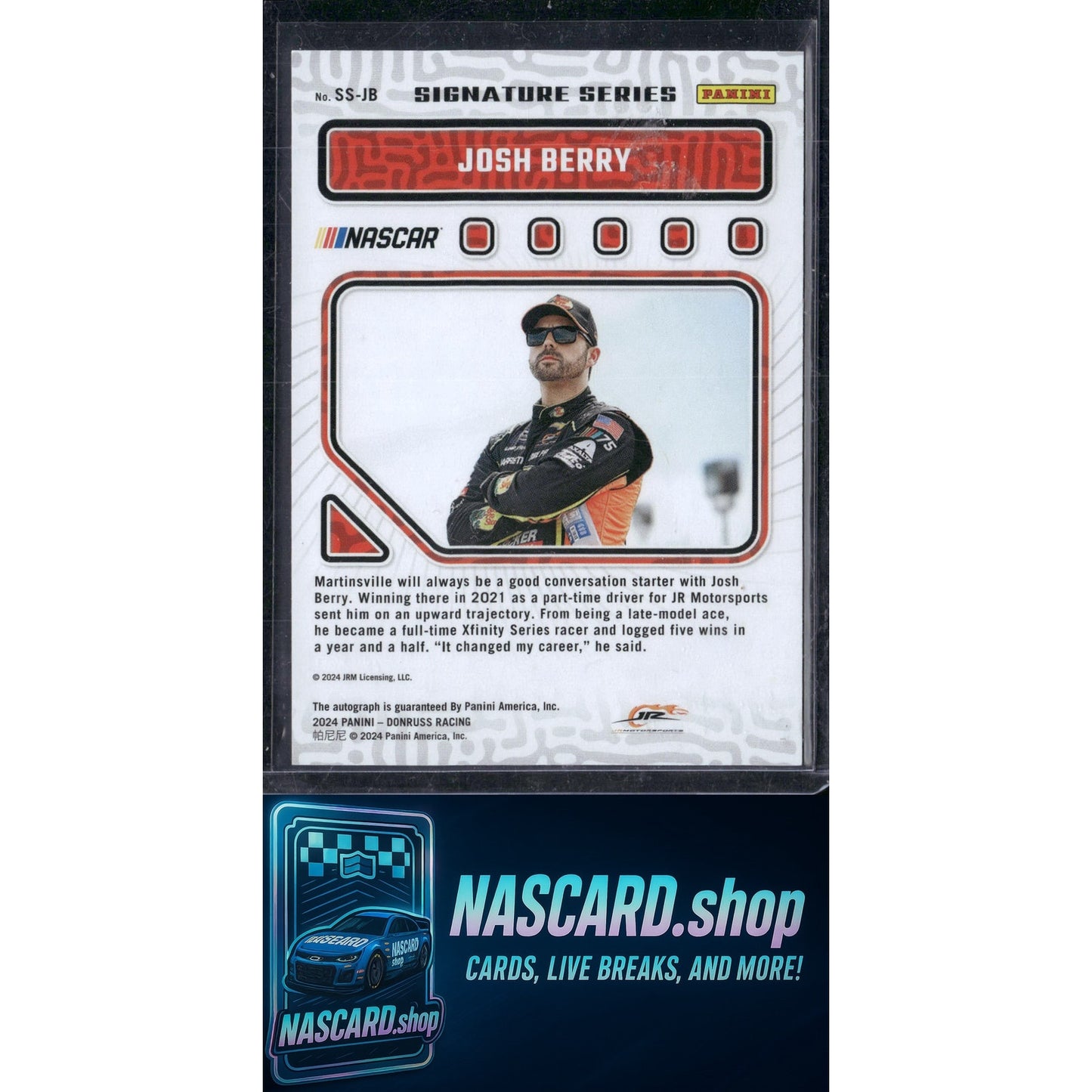 2024 Donruss #SS-JB Josh Berry Signature Series - NASCARD.shop