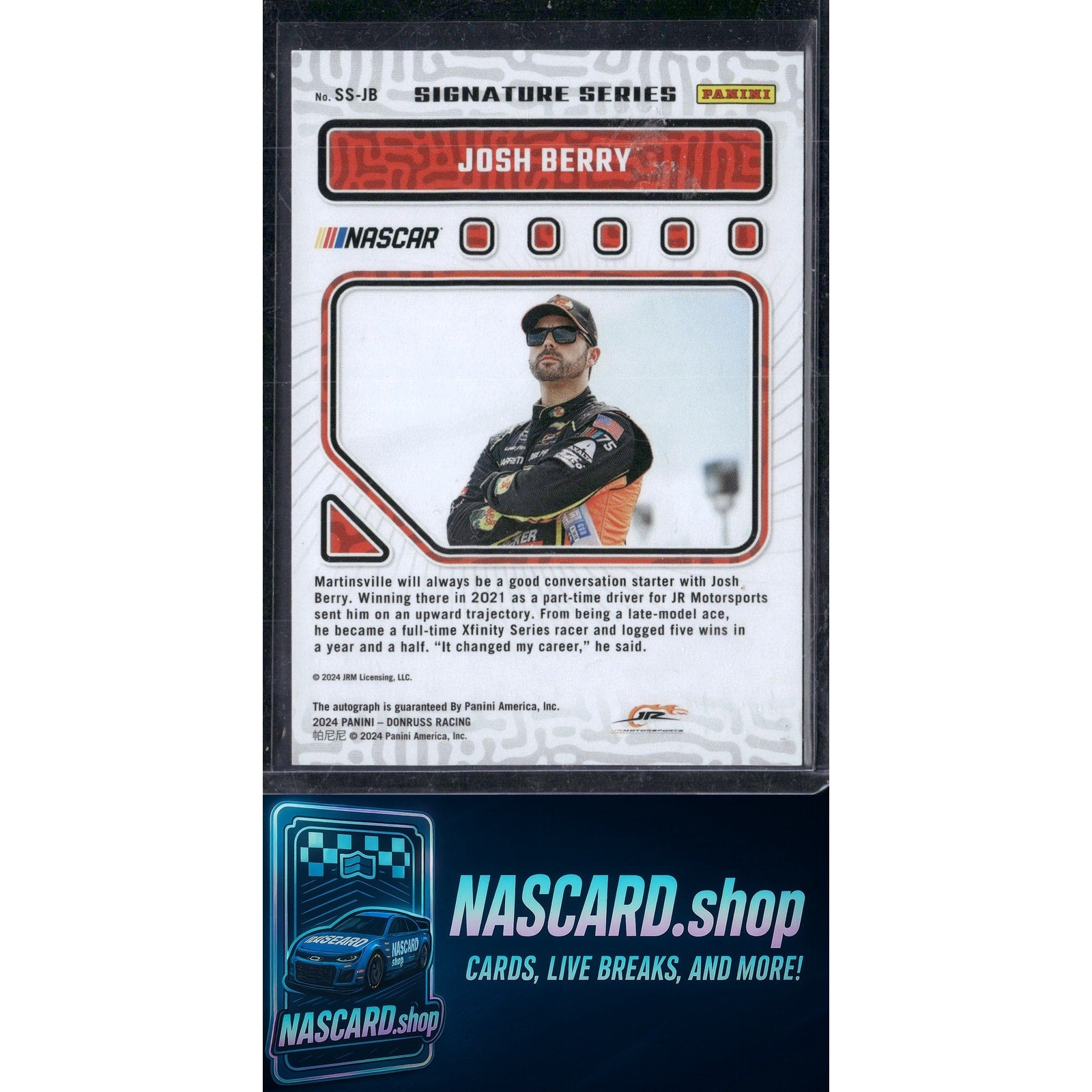 2024 Donruss #SS-JB Josh Berry Signature Series - NASCARD.shop