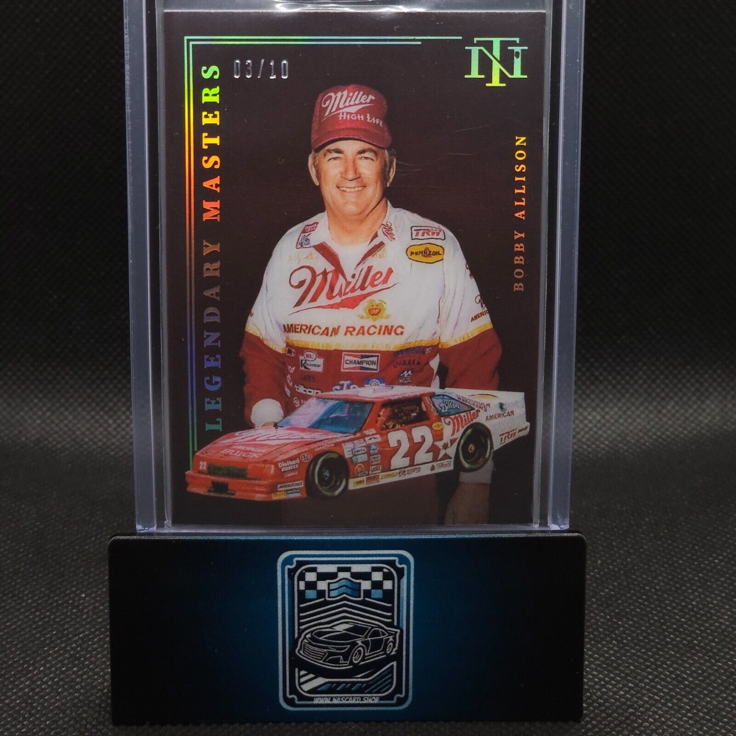 2023 Panini National Treasures Legendary Masters Holo Gold #17 Bobby Allison /10