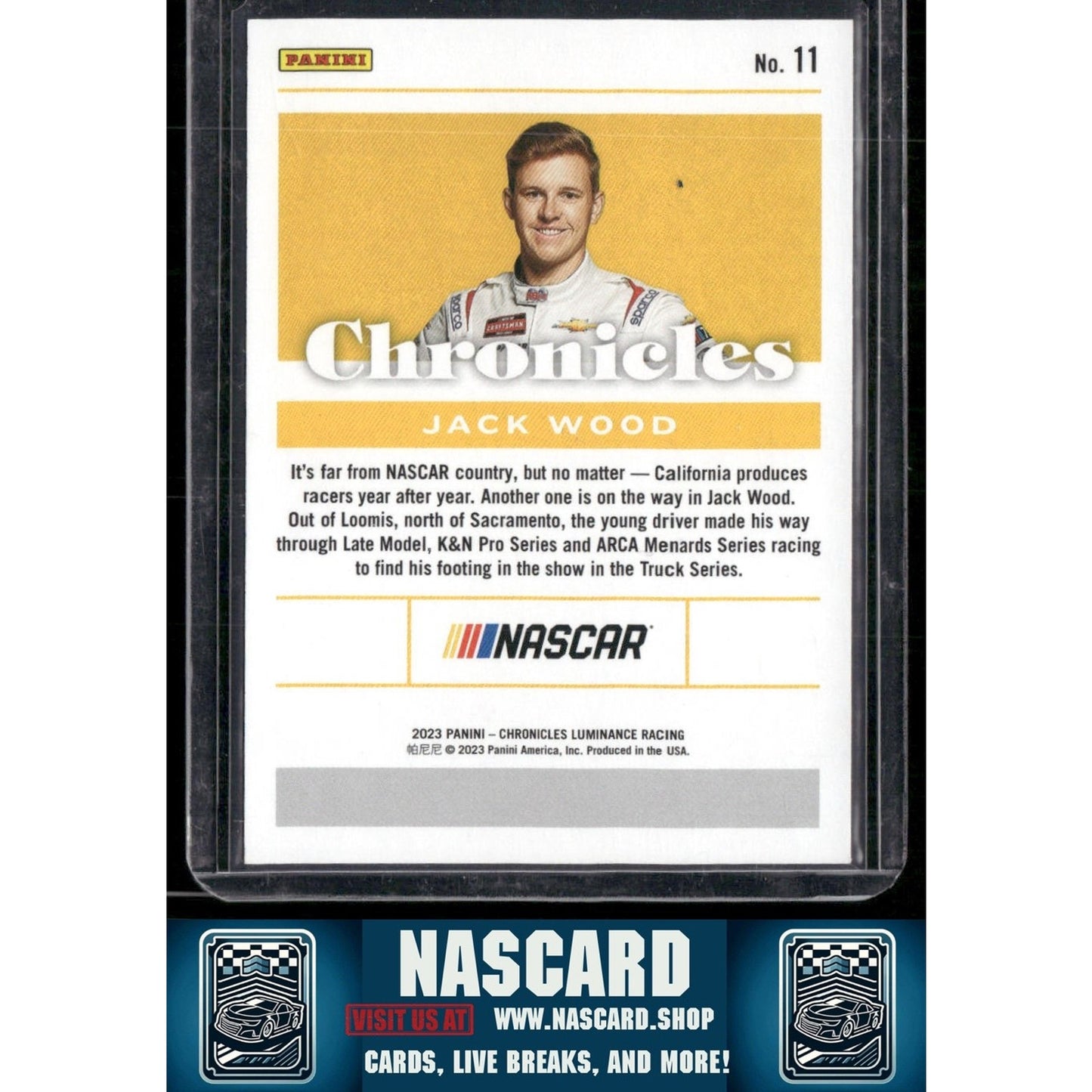 2023 Panini Chronicles #11 Jack Wood Purple #/25 - NASCARD.shop