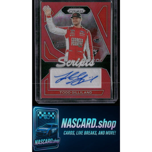 2024 Panini Prizm #S-TGD Todd Gilliland Scripts Red #/99 - NASCARD.shop