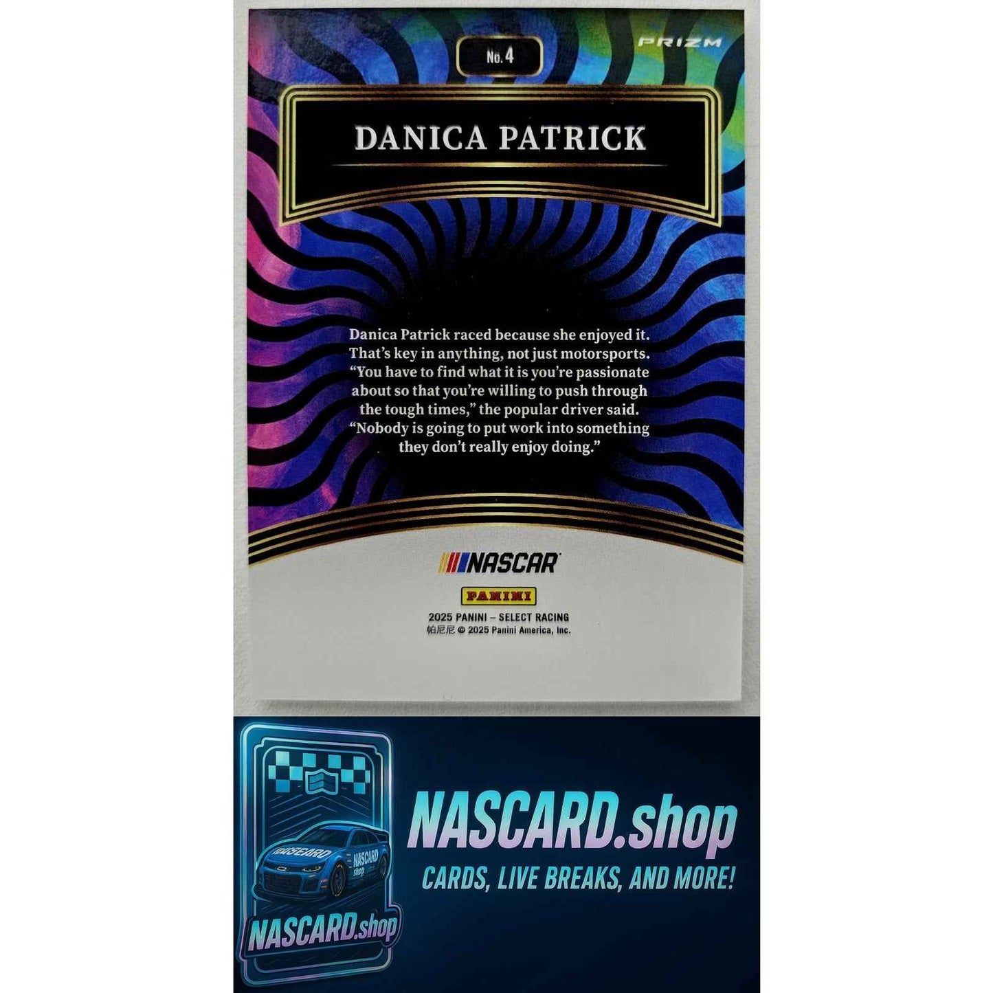 2025 Panini Select #4 Danica Patrick Color Wheel