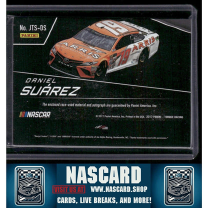 2017 Panini Torque #JTS-DS Daniel Suarez Jumbo Tire Signatures Green #/10 - NASCARD.shop