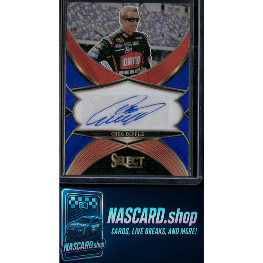 2025 Select Racing #LS-GBF Greg Biffle Legendary Signatures Blue Prizms #/99 - NASCARD.shop