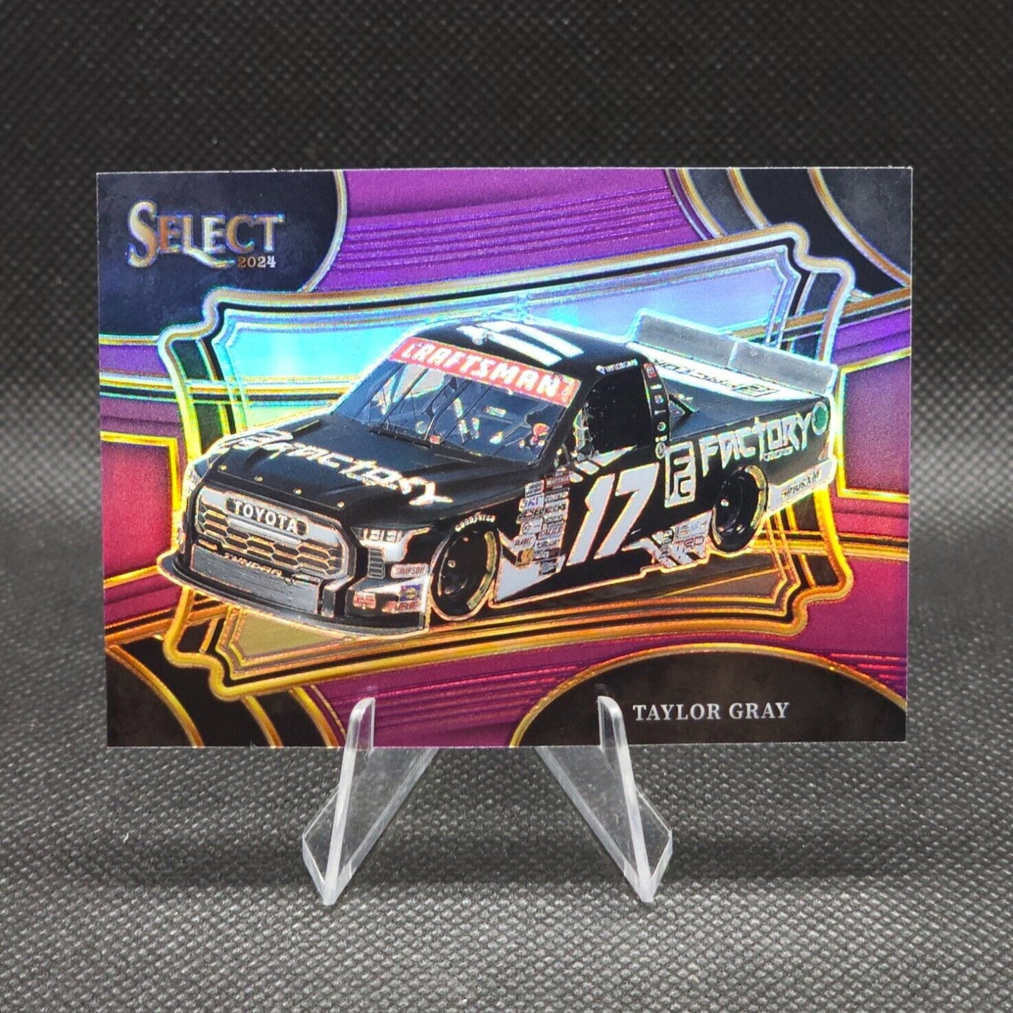 2024 Panini Select Racing Pit Road Purple Prizm #138 Taylor Gray 53/75 - NASCARD.shop