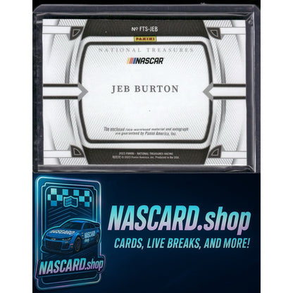 2023 National Treasures Jeb Burton Firesuit Treasures Auto Holo Silver /25 - NASCARD.shop