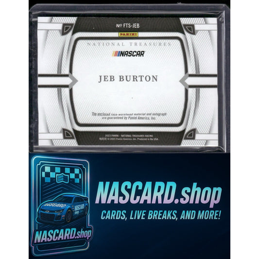 2023 National Treasures Jeb Burton Firesuit Treasures Auto Holo Silver /25 - NASCARD.shop
